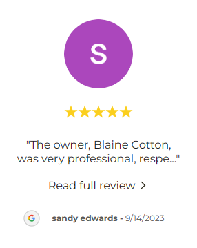 5 Star Google Review with customer service testimonial.